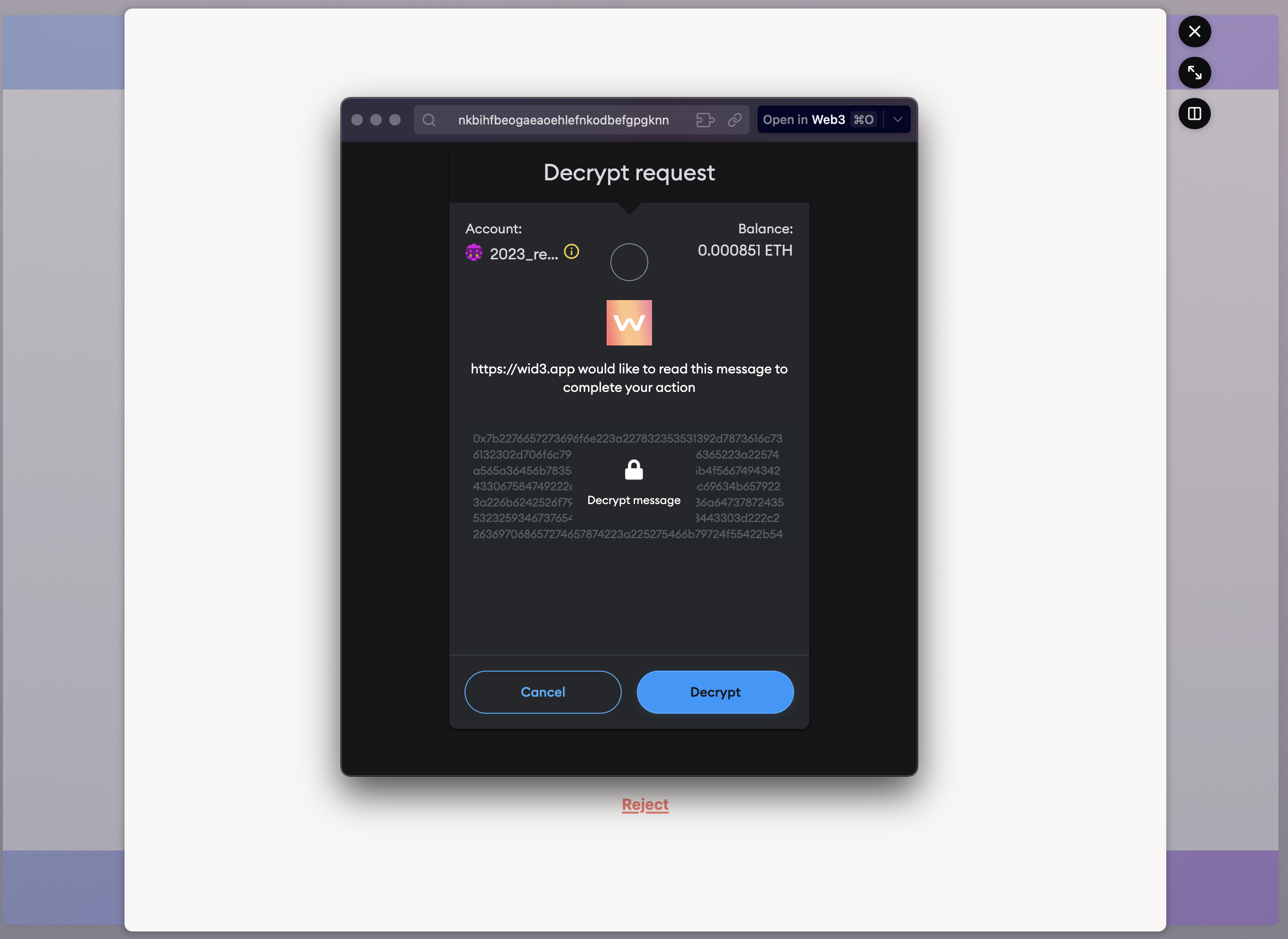 Credential Decryption