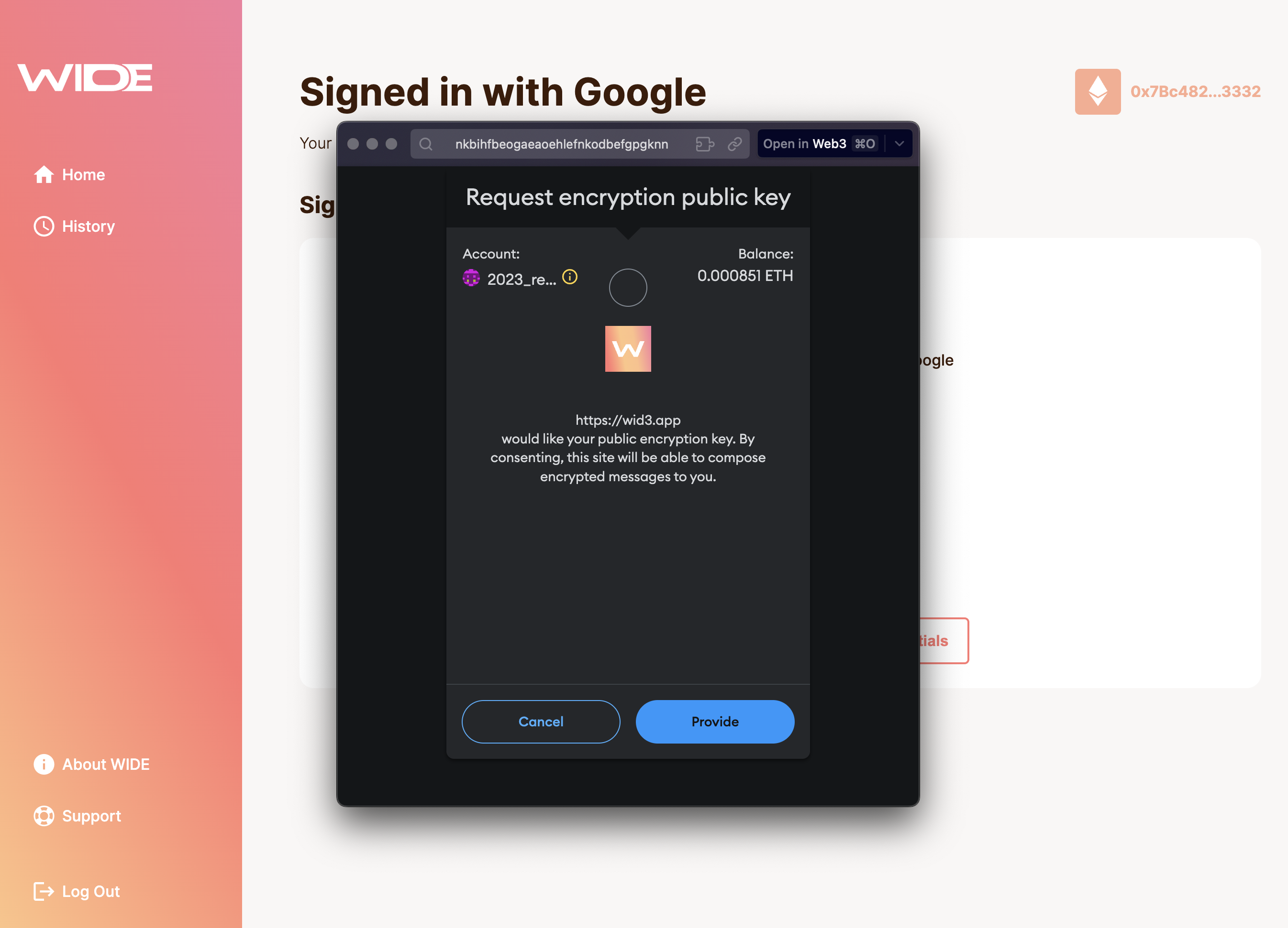 Google Wallet Prompt