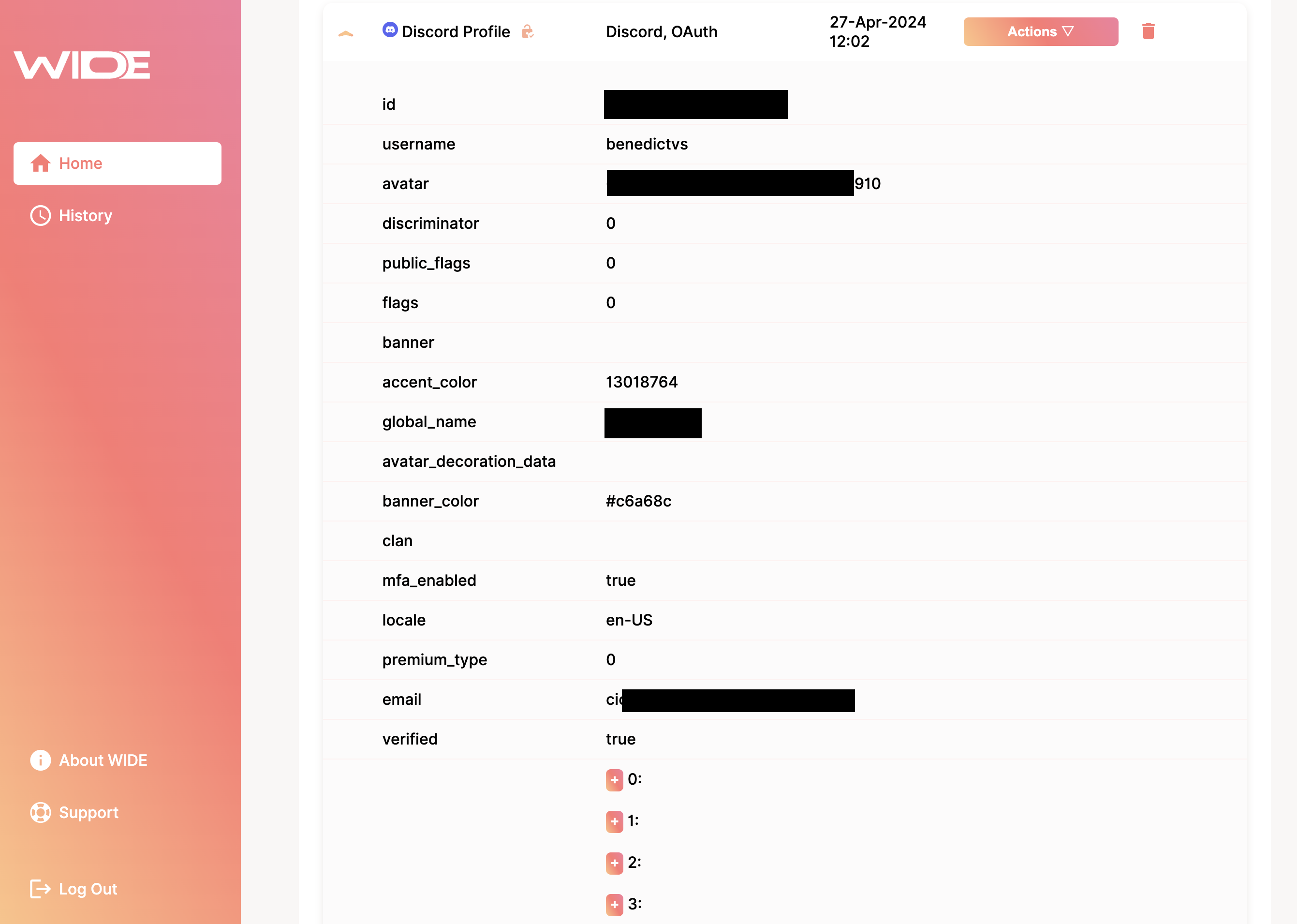 Review Decrypted Credential