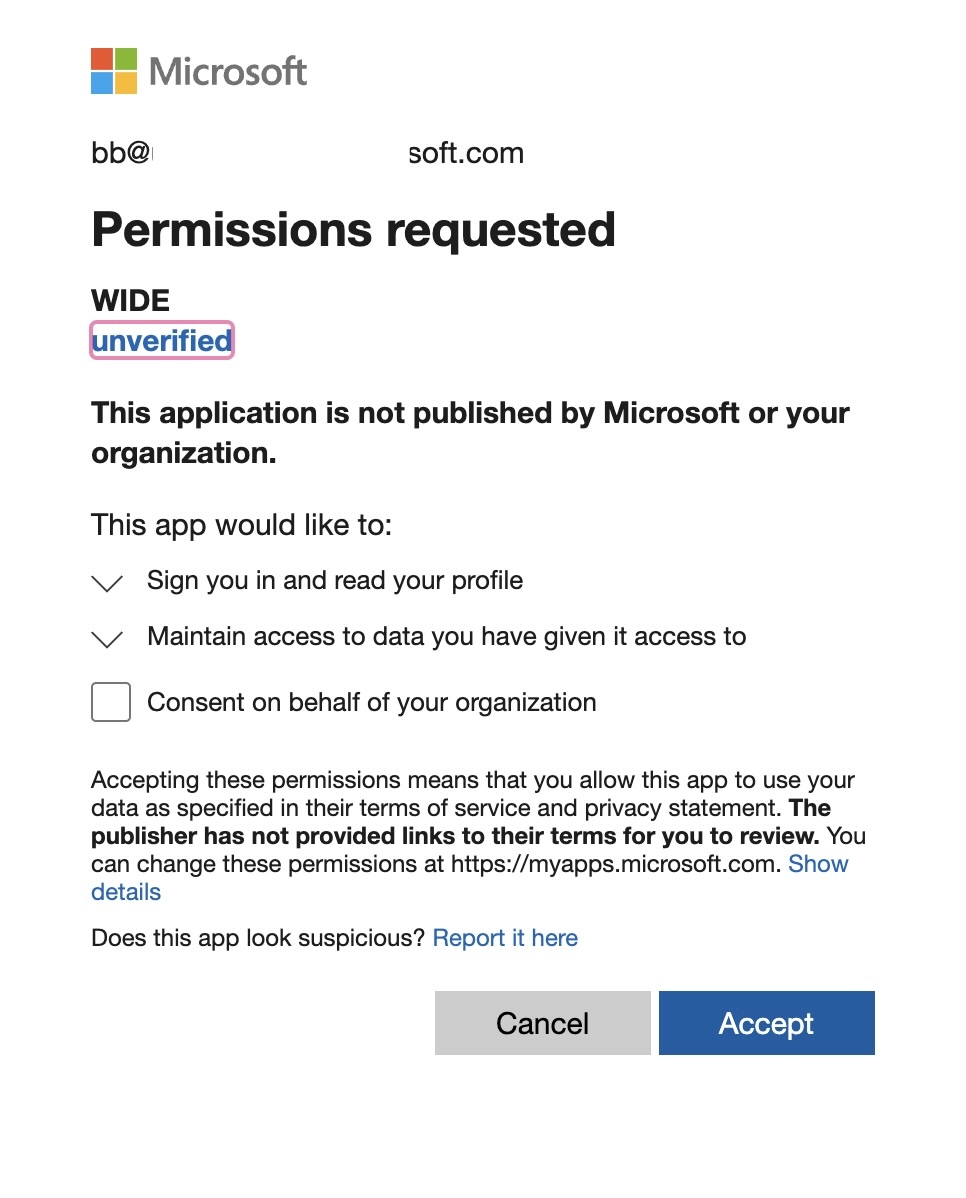 Microsoft Consent