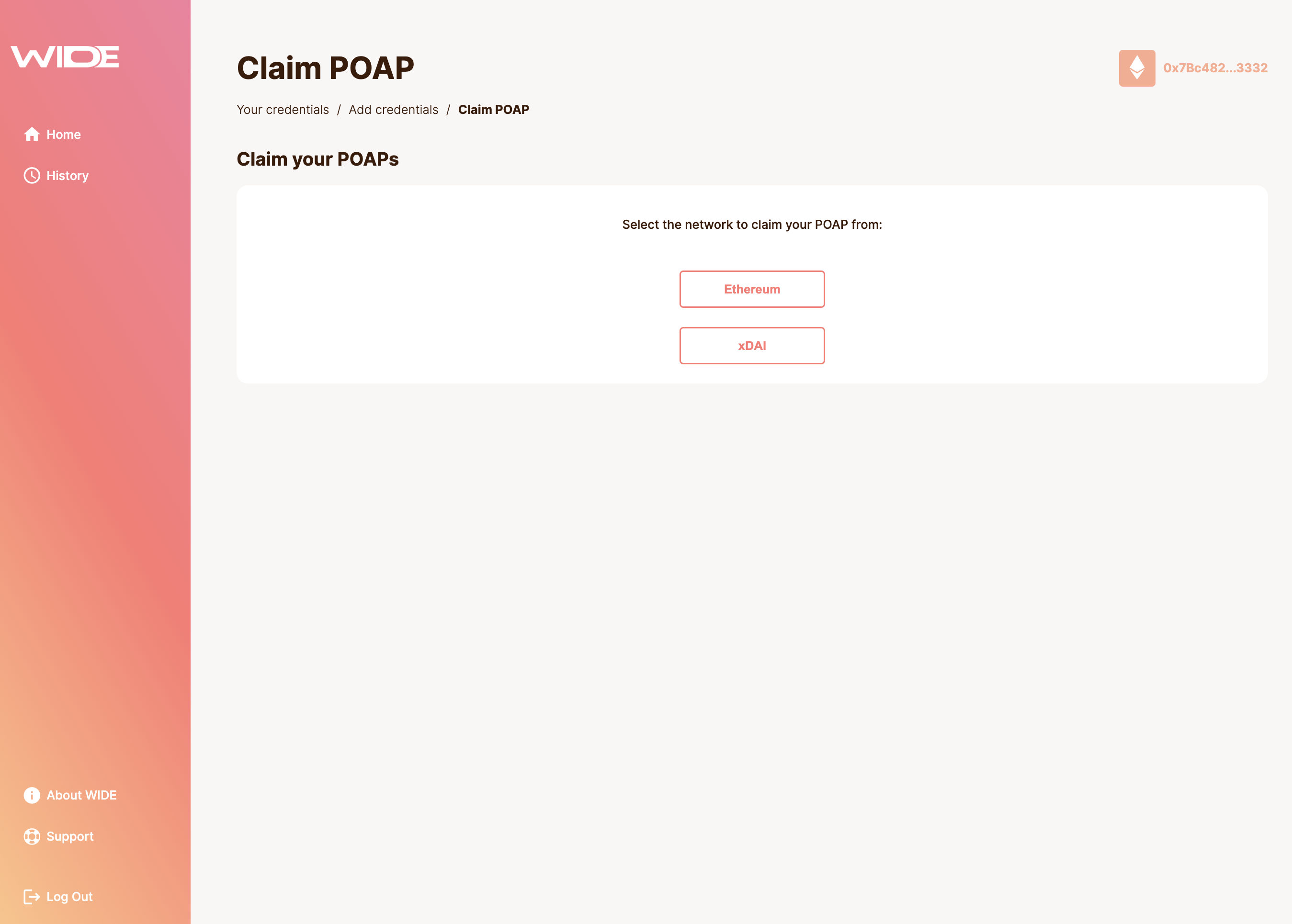 POAP Network Selection