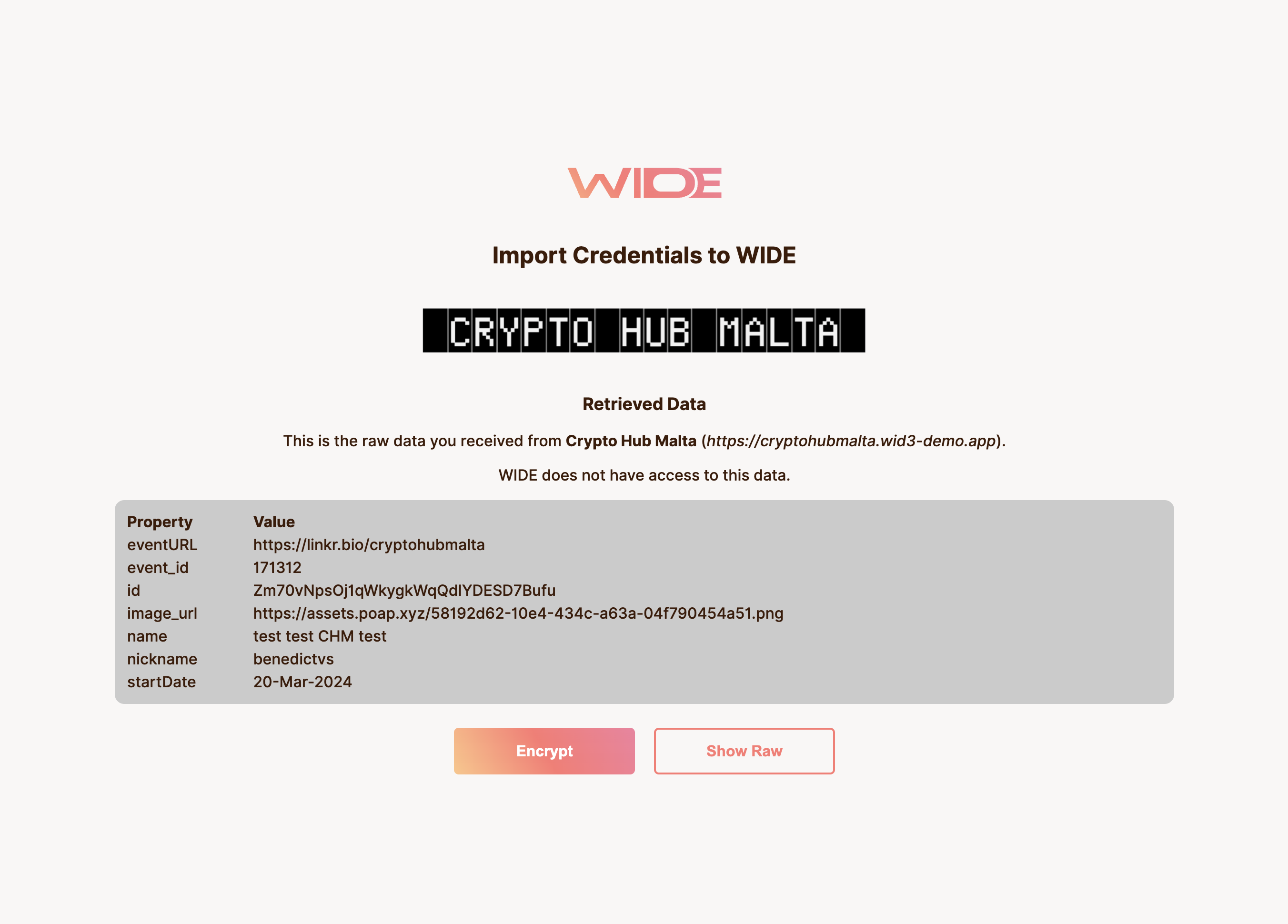 Encrypt Credential